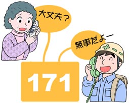 NTT　災害用伝言ダイヤル（１７１）イメージ