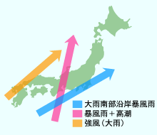 三重県のコース別警戒イメージ