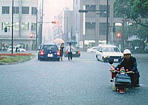 Flooding due to heavy rain on Sept 10, 2000